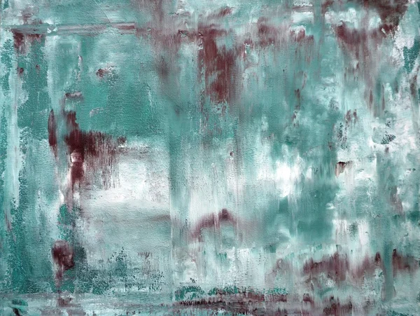 Turquoise and Grey Abstract Art Painting — Stock Photo, Image