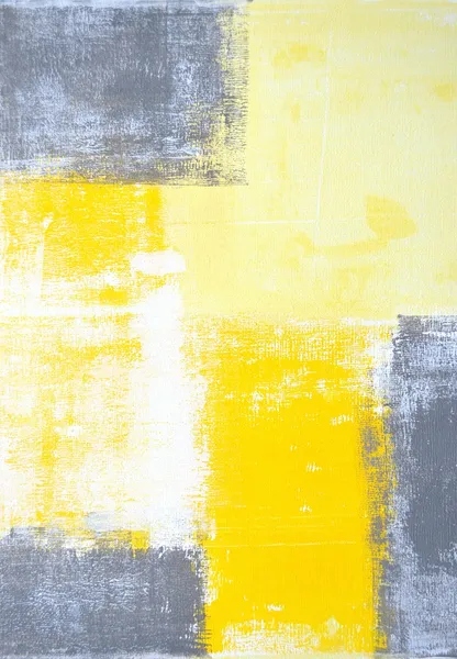 Gri ve sarı soyut sanat resim — Stok fotoğraf