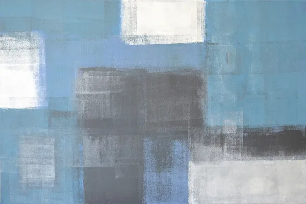 Peinture abstraite d'art gris et bleu — Photo