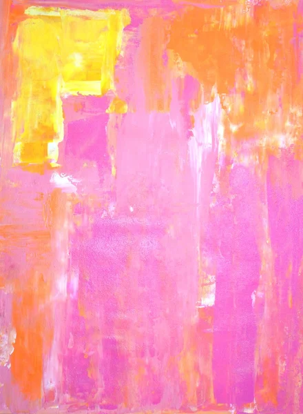 Pintura de arte abstrata rosa e laranja — Fotografia de Stock