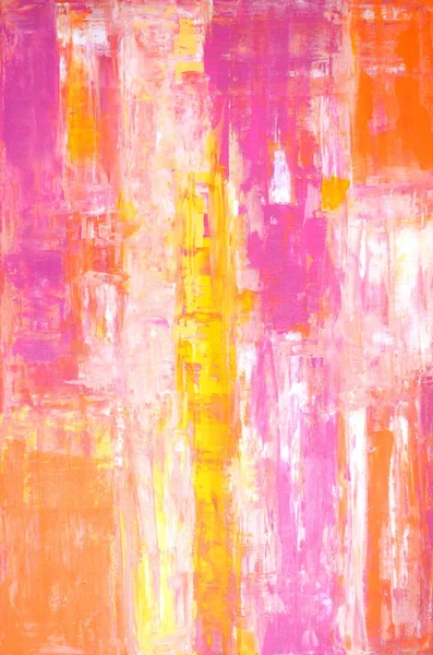 Pink and Orange Abstract Art Painting — Stock Photo, Image