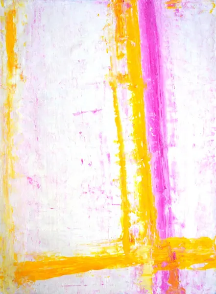 Yellow and Pink Abstract Art Painting — Stock Photo, Image