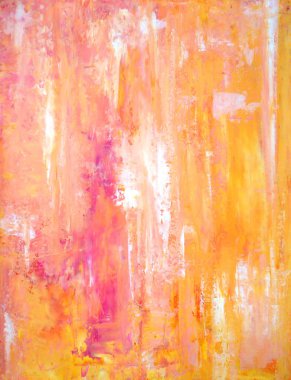 turuncu ve pembe soyut sanat resim