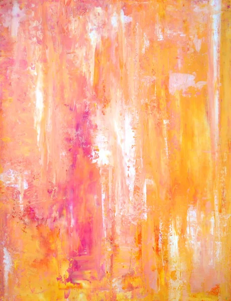 Oranje en roze abstracte kunst schilderij — Stockfoto