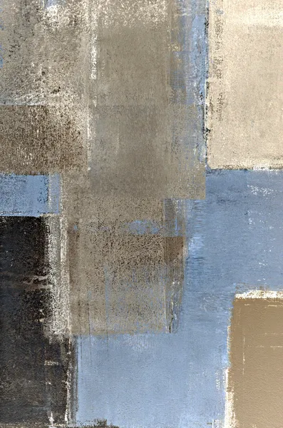 Peinture abstraite bleue et marron — Photo