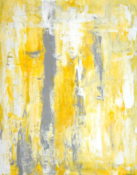 Grey and Yellow Abstract Art Painting — Stock Photo, Image