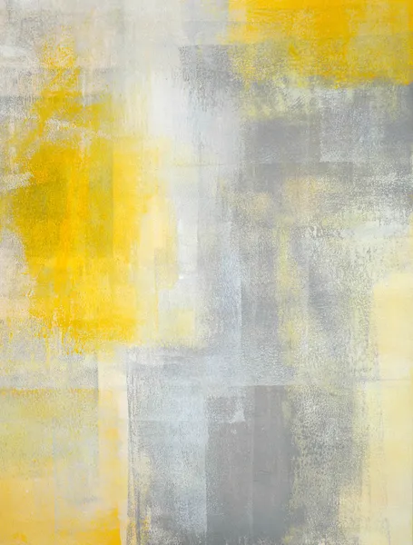 Peinture abstraite d'art gris et jaune — Photo