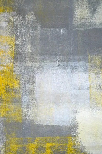 Peinture abstraite d'art gris et jaune — Photo