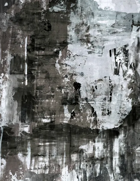 Pintura de arte abstrata marrom e cinza — Fotografia de Stock