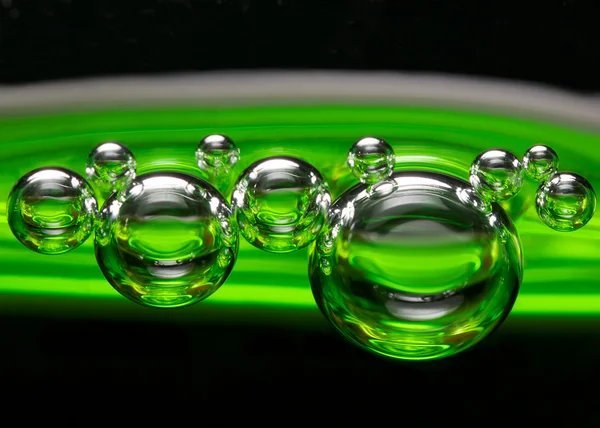Green bubbles — Stock Photo, Image