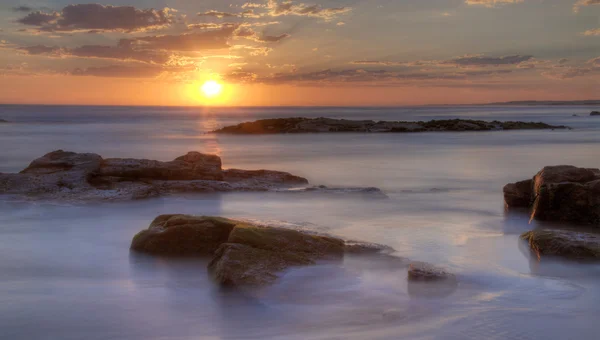 Puesta de sol en Birubi Beach, Australia — Foto de Stock