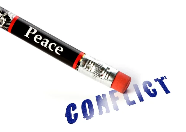 La pace cancella il conflitto — Foto Stock