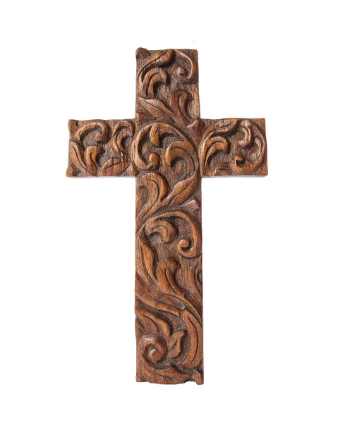 Trä cross — Stockfoto