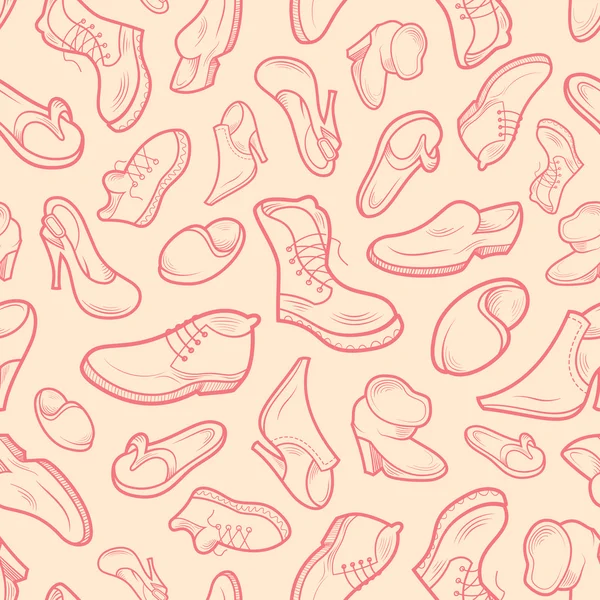 Различные туфли бесшовный узор — стоковый вектор