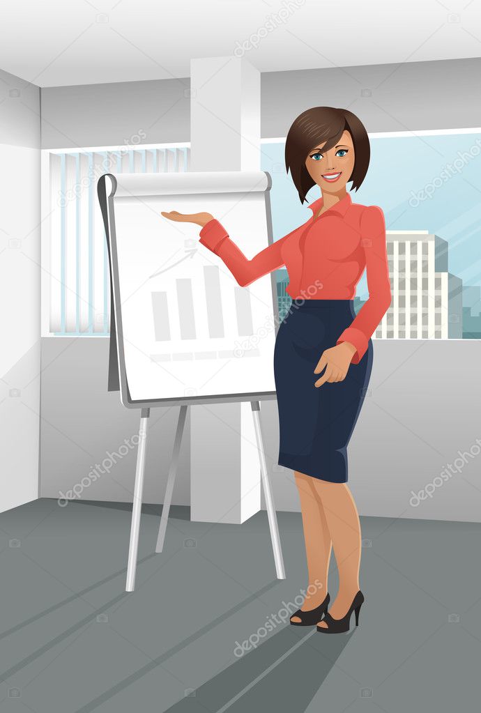 Businesswoman on presentation