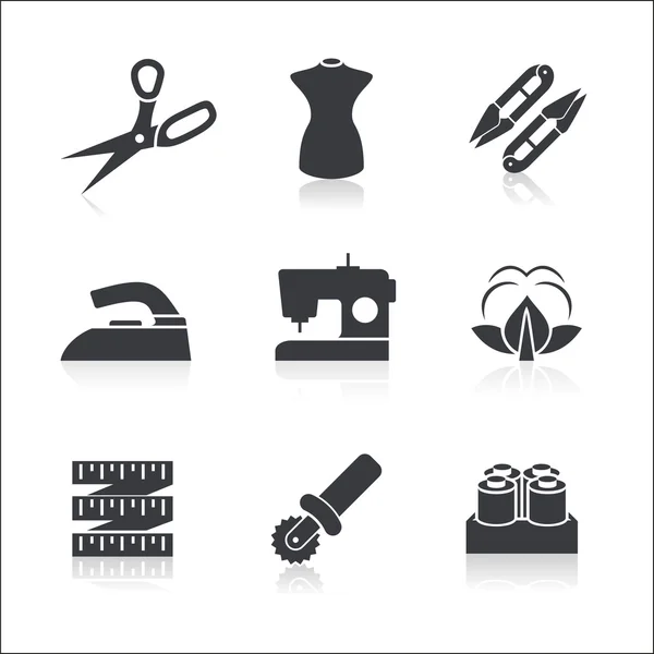 Icons set Sewing — Stock Vector