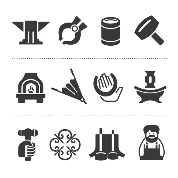 Conjunto de ícones de ferreiro — Vetor de Stock