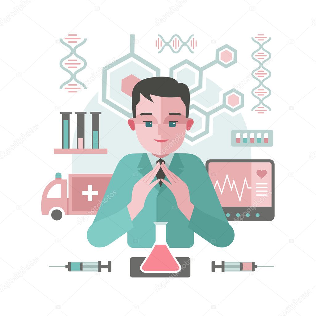 Medicine abstract background with doctor