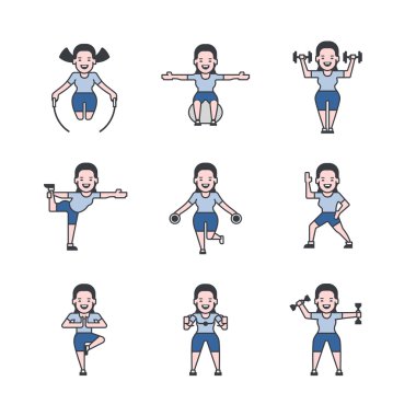 fitness jimnastik salonu iş eksilerini koleksiyonu