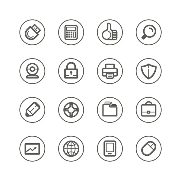 Web technology and media icons — Stock Vector