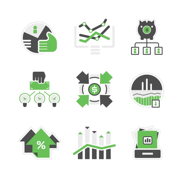 Business analysis icons — Stock Vector