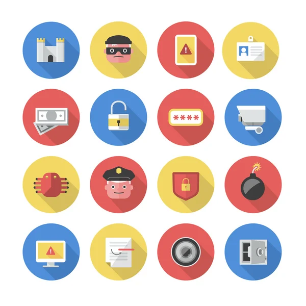 Security - Flat Icons — Stock Vector