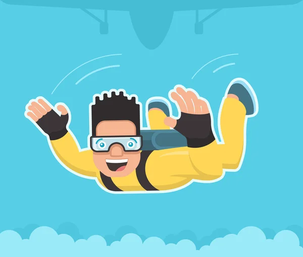 Skydiver — Stock Vector