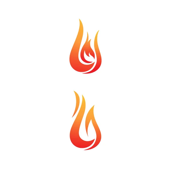 Hot Flame Fire Vector Icon Illustration Design Template — Stock Vector