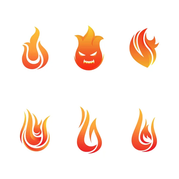 Hot Φωτιά Διάνυσμα Εικονίδιο Απεικόνιση Πρότυπο Σχεδιασμού Φωτιά — Διανυσματικό Αρχείο