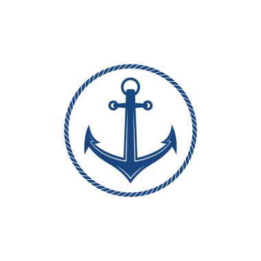 Anchor simgesi Logo Şablon vektör çizimi