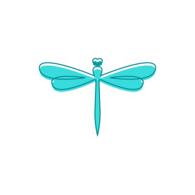 Yusufçuk resimleme simgesi tasarım şablonu vektörü