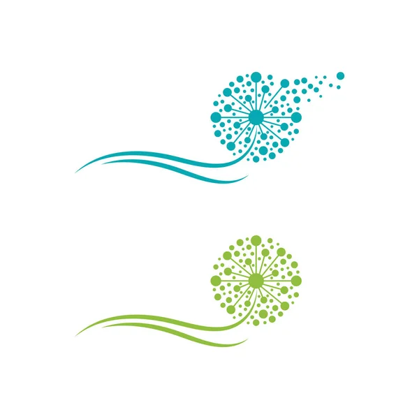 Dandelion vector icon design template 