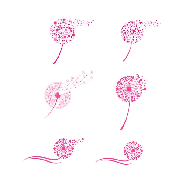 Dandelion vector icon design template 