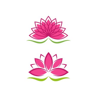 güzellik lotus çiçeği vektör tasarım şablonu