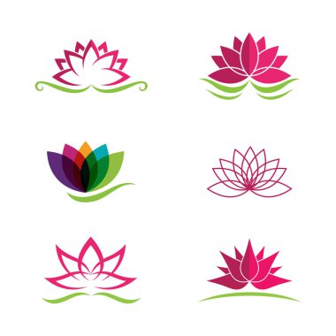 güzellik lotus çiçeği vektör tasarım şablonu