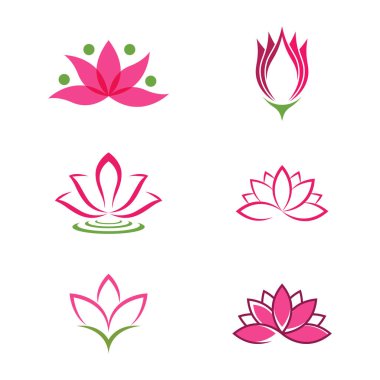 güzellik lotus çiçeği vektör tasarım şablonu