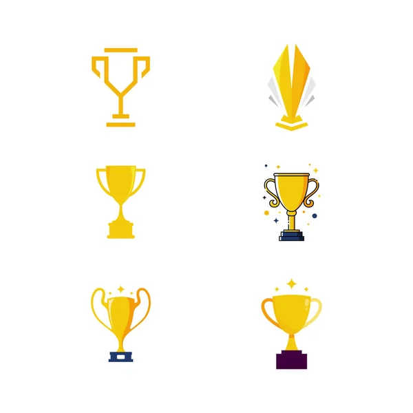 Trophy Vector Icon Design Illustration Template — Stock Vector