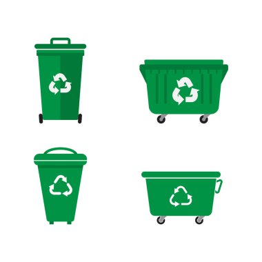 Çöp sepeti vektör simgesi tasarım örnekleme şablonu