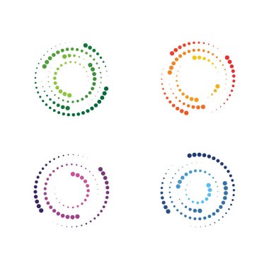 Yarım ton daire vektör illüstrasyon tasarımını noktalar