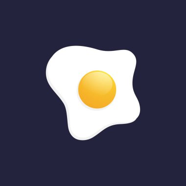 Lezzetli Yumurta Vektörü ikonu tasarım örnekleme şablonu