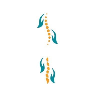 kiropraktik sembolü Vektör simgesi tasarım illüstrasyon şablonu