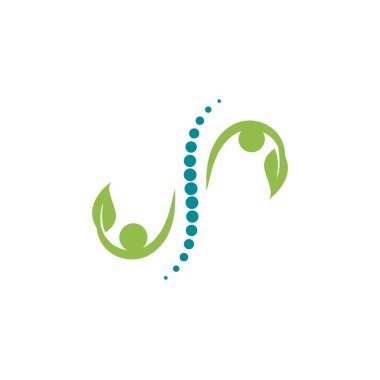 kiropraktik sembolü Vektör simgesi tasarım illüstrasyon şablonu