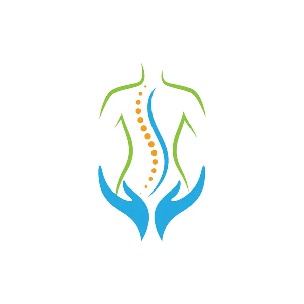 Chiropractic Symbol Vector Icon Design Illustration Template — Stock Vector