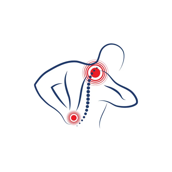 Chiropractie Symbool Vector Pictogram Ontwerp Illustratie Template — Stockvector