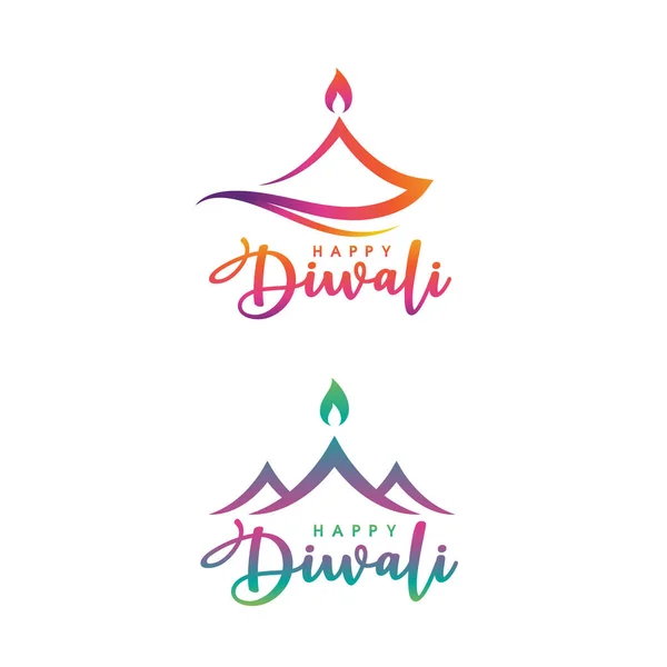 Felice Diwali Icona Vettoriale Disegno Illustrazione Template — Vettoriale Stock
