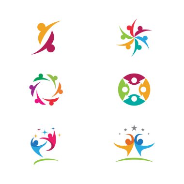 Topluluk, ağ ve sosyal simge tasarım şablonu