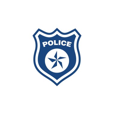 Polis Vektör simgesi tasarım illüstrasyon şablonu