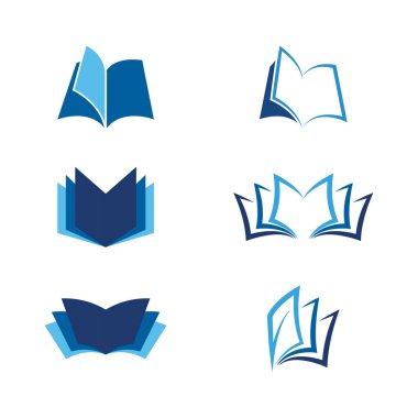 Kitap Vektörü simgesi tasarım örnekleme şablonu