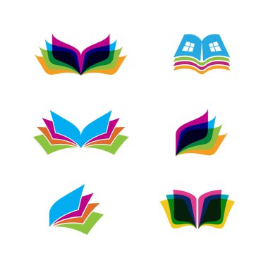 Kitap Vektörü simgesi tasarım örnekleme şablonu