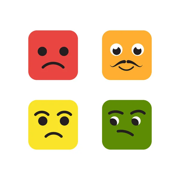 Traurige Emotion Vector Icon Design Illustration Vorlage — Stockvektor